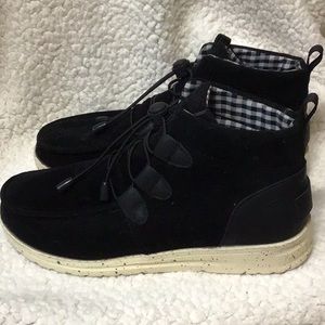 BLACK DRAWCORD ANKLE BOOT  39